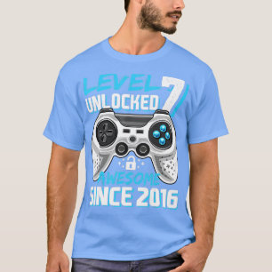 レベル7ロック解除素晴らし2016ビデオゲーム7誕生 Tシャツ
