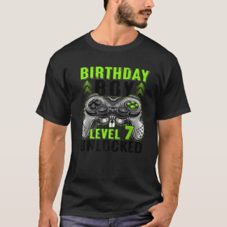 レベル7未解錠の誕生日少年7歳の少年神 Tシャツ