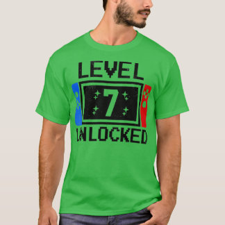 レベル7誕生日少年7歳ビデオゲームGif Tシャツ