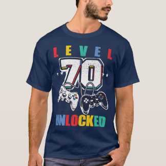 レベル70ロック解除おもしろいされたビデオゲーム70誕生日M Tシャツ