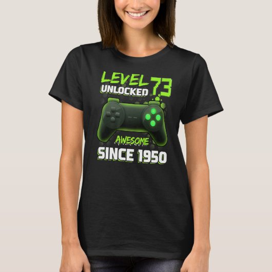 レベル73ロック解除シャツ73誕生日女性男子ボー Tシャツ (正面)