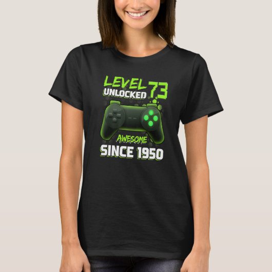 レベル73ロック解除シャツ73誕生日女性男子ボー Tシャツ (正面)