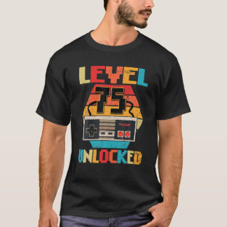 レベル75ロック解除されたビデオゲーマー75番目の誕生日ギフト Tシャツ