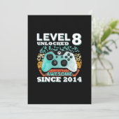 レベル8のゲーマー誕生日プレゼント 招待状 (スタンド正面)