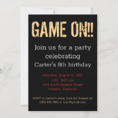 レベル8のロック解除された8番目の誕生日 パーソナライズされた 招待状 (裏面)