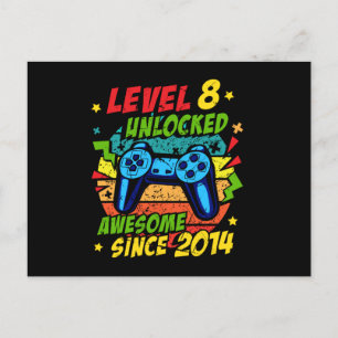 レベル8アンロック!2014年の傑作ゲームが8歳の誕生日プレゼントに ポストカード