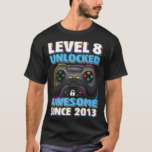 レベル8ロック解除素晴らし2013ビデオゲーム8誕生 Tシャツ