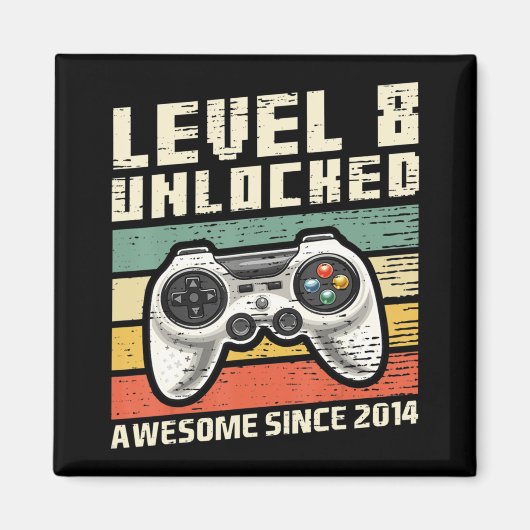 レベル8ロック解除素晴らし2014ビデオゲーム8誕生 マグネット (正面)