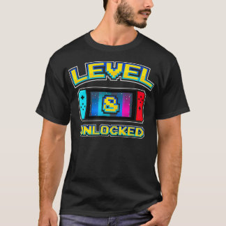 レベル8ロック解除誕生日少年8歳ビデオGa Tシャツ