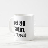 レベル80の聖騎士、自分を癒せ コーヒーマグカップ (正面左)