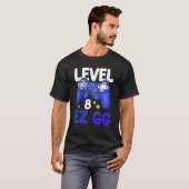 レベル8 EZ GG 8thゲーマーボーイ10代の若者コントローラーBi Tシャツ (正面フル)