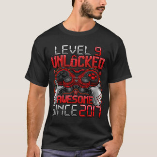 レベル9のロックが解除された9歳の男の子のための9歳の誕生日ギフト Tシャツ