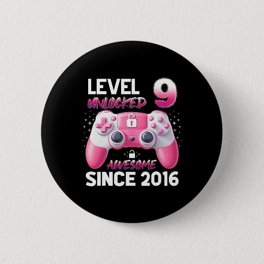 レベル9アンロックすごい 2016からゲーマーギ 缶バッジ (正面)