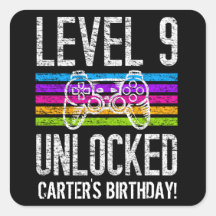 レベル9アンロック第9誕生日ゲーマーパーソナライズされた
