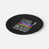 レベル9アンロック第9誕生日紙プレート ペーパープレート (アングル)