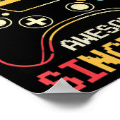 レベル9ロック解除されたビデオゲーム第9誕生日ゲーマーボーイ ポスター (角)