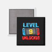 レベル9解除ゲーマー 9歳の誕生日プレゼント ビデオゲーム マグネット (正面/裏面)