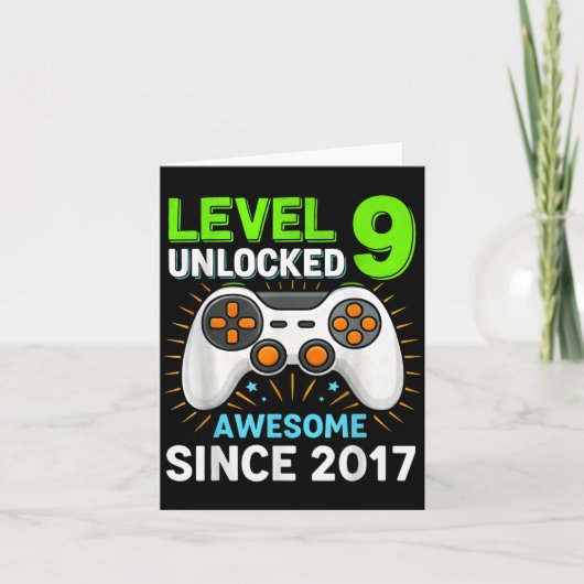 レベル9解除 2017年ゲーミング誕生日最高すぎる カード (正面)