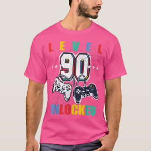 レベル90ロック解除おもしろいされたビデオゲーム90th誕生日M Tシャツ