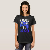 レベル9 EZ GG 9thゲーマーボーイ10代の若者コントローラーBi Tシャツ (正面フル)