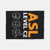 – レベルC2。Asl認識度ハンドサイン言語ろう者 フリースブランケット (正面(横))