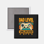 レベルUnlocked Father39s Day New Dad マグネット (正面/裏面)