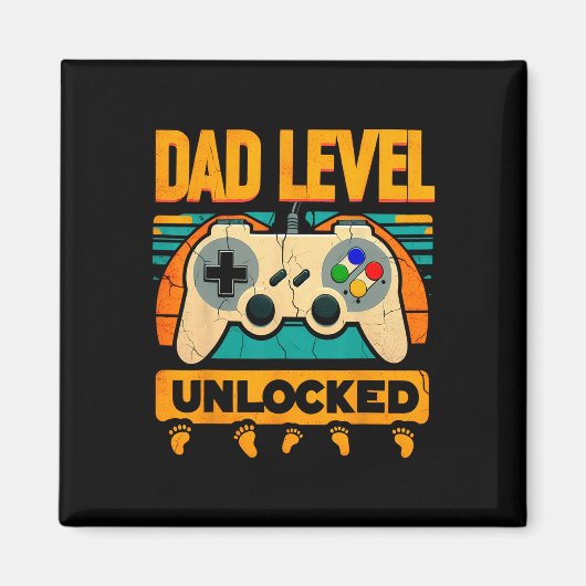 レベルUnlocked Father39s Day New Dad マグネット (正面)