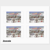 レベ祝ンワースの休日 長方形シール (シート)