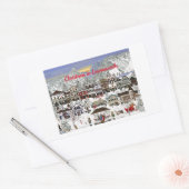 レベ祝ンワースの休日 長方形シール (封筒)