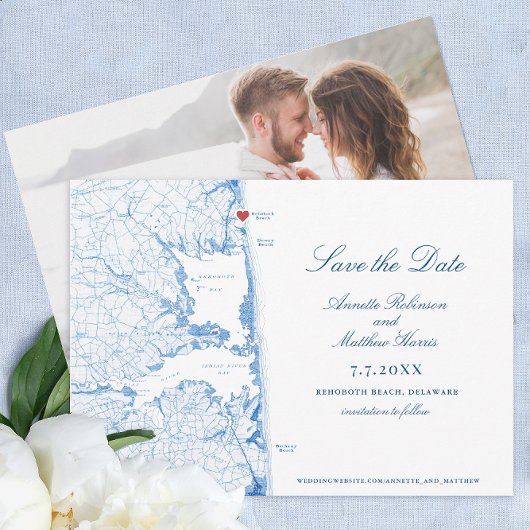レホバエレガントスビーチデラウェアの地結婚図 セーブザデート