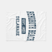 レホバビーチデラウェアDEヴィンテージスポーツデザインN フリースブランケット (正面(横))