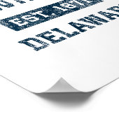 レホバビーチデラウェアDEヴィンテージスポーツデザインN ポスター (角)