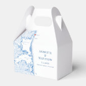 レホバムビーチデラウェア地図エレガントな結婚式 フェイバーボックス (正面サイド)