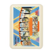 レホフビーチデラウェアDEヴィンテージ旅行はがき マグネット (縦)