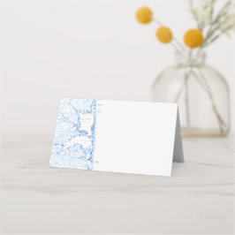 レホブスビーチデラウェア地図を折り畳み プレイスカード