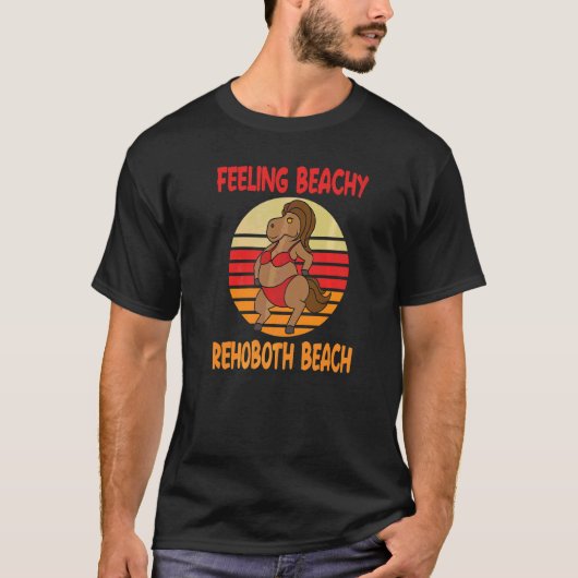 レホボスビーチの休暇 楽しい馬 Tシャツ (正面)