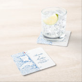 レホ両方ビーチデラウェア結婚地図 スクエアペーパーコースター (インサイチュ)