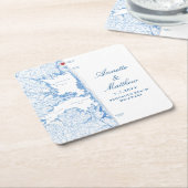 レホ両方ビーチデラウェア結婚地図 スクエアペーパーコースター (アングル)