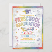 レボカスタマイズンテーマ幼稚園の卒業 招待状 (正面)