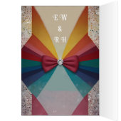 レボカラフルンエレガントボー結婚式招待状 (内側 (左))