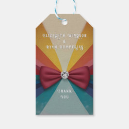 レボカラフルンエレガントボー結婚式招待状 ギフトタグ