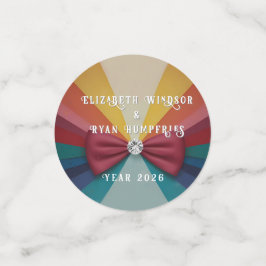 レボカラフルンエレガントボー結婚式招待状 コンフェッティ