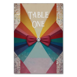 レボカラフルンエレガントボー結婚式招待状 テーブルナンバー
