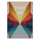 レボカラフルンエレガントボー結婚式招待状 テーブルナンバー (裏面)