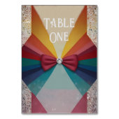 レボカラフルンエレガントボー結婚式招待状 テーブルナンバー (正面)