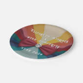 レボカラフルンエレガントボー結婚式招待状 ペーパープレート (アングル)