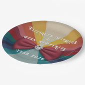 レボカラフルンエレガントボー結婚式招待状 ペーパープレート (アングル)