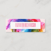 レボカラフルンモダントレンディー抽象芸術鮮やか スキニー名刺 (正面)