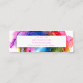 レボカラフルンモダントレンディー抽象芸術鮮やか スキニー名刺 (裏面)