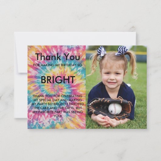 レボモダンンお洒落ボー絞り染め誕生日 サンキューカード (正面)